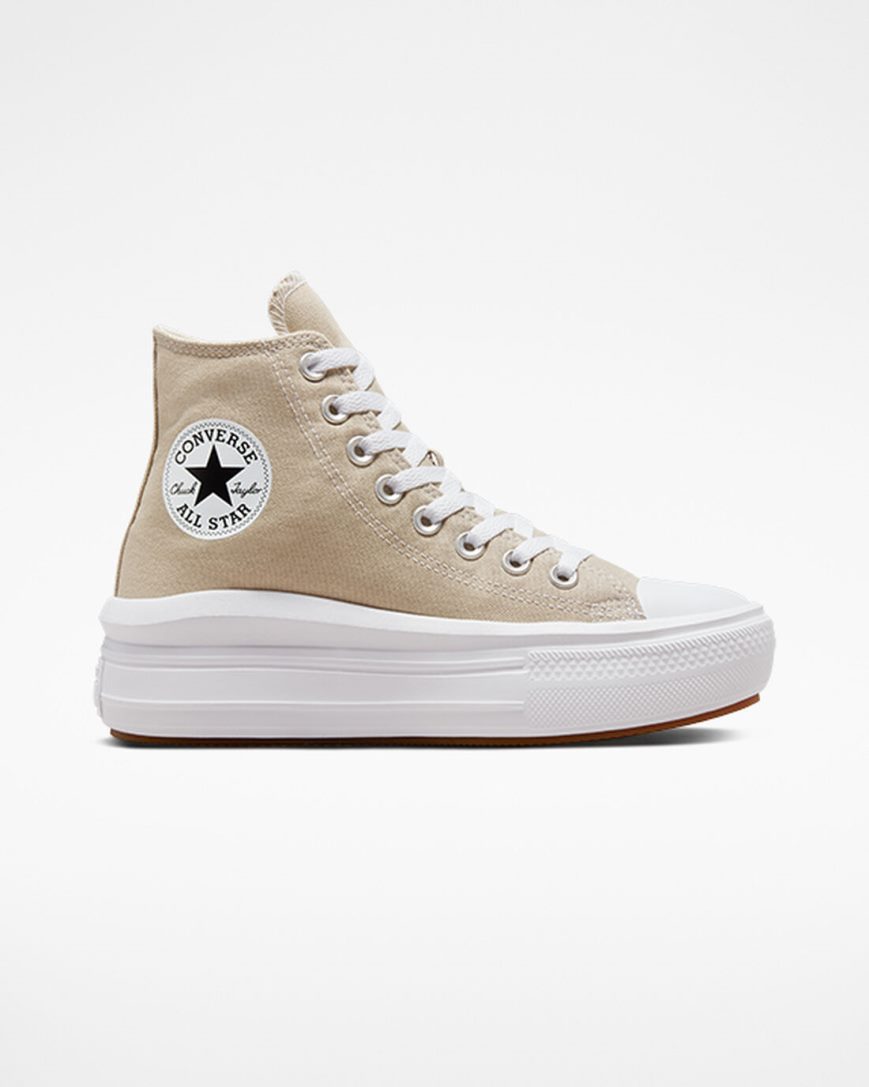Women\'s Converse Chuck Taylor All Star Move High Top Platform Shoes Grey / White / Grey | AU E9C64Z